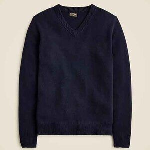 J. Crew 100% Cashmere Mens V Neck Sweater. Navy. Size Medium (M)